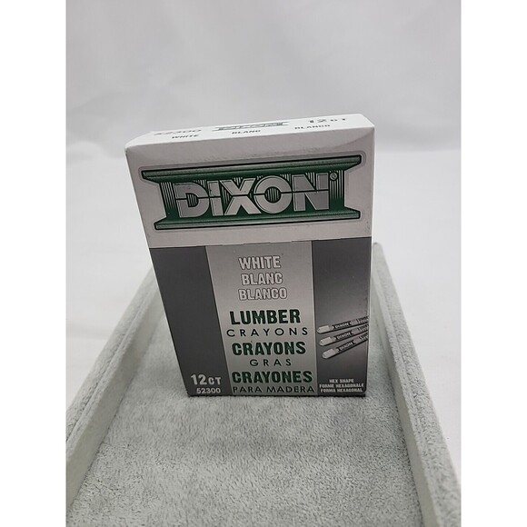 DIXON LUMBER CRAYONS 12 PACK WHITE #52300 HEX SHAPE FAST SHIPPING!!! 8547648 - Picture 1 of 7
